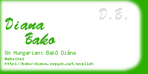 diana bako business card